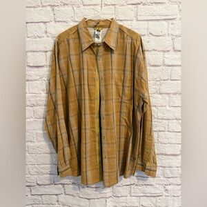 The North Face Shirt Men’s XL Brown Check Long Sleeve Hiking Pockets A5 Series